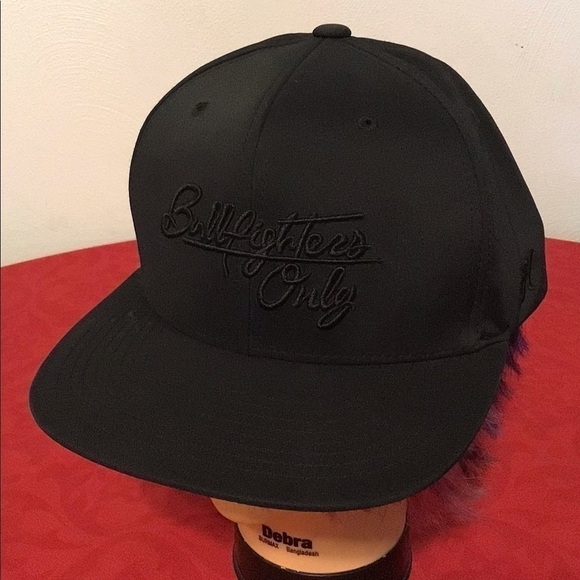 get Your Hooey BullFighters Only Sewn Flat Brim Snapback Black Cap Trucker Hat - Picture 1 of 7